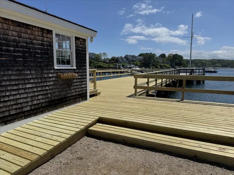 Completed upper dock beside the AYC clubhouse