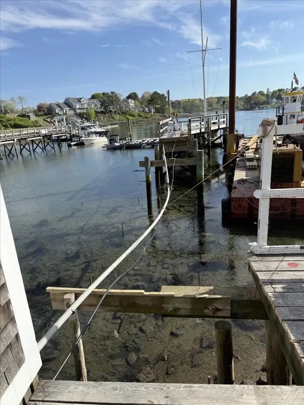 Old dock removed beside the clubhouse